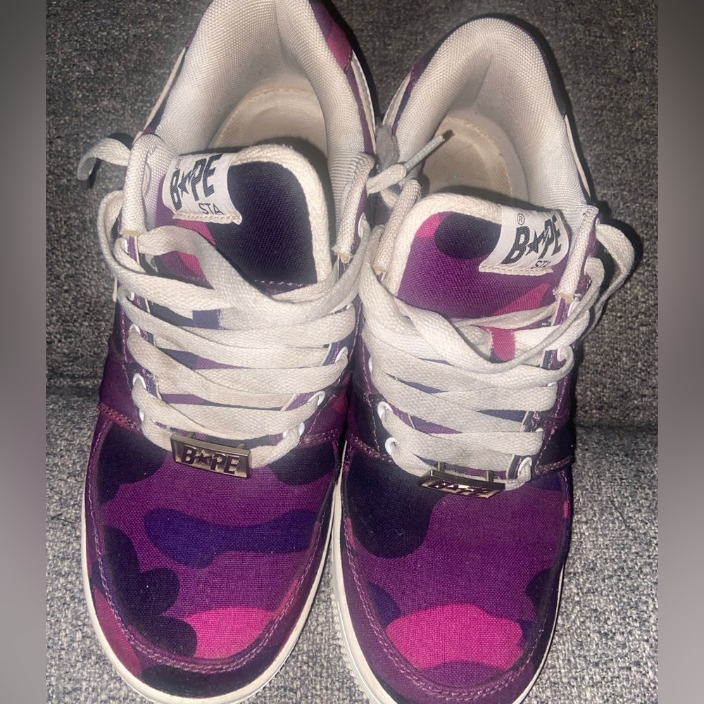 A BATHING APE BAPE STA LOW COLOR CAMO PURPLE